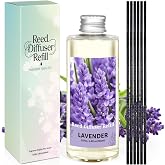 SCENTORINI Lavender Diffuser Reed Diffuser Oil Refill, 6.76 Fl Oz &amp; 6 Sticks