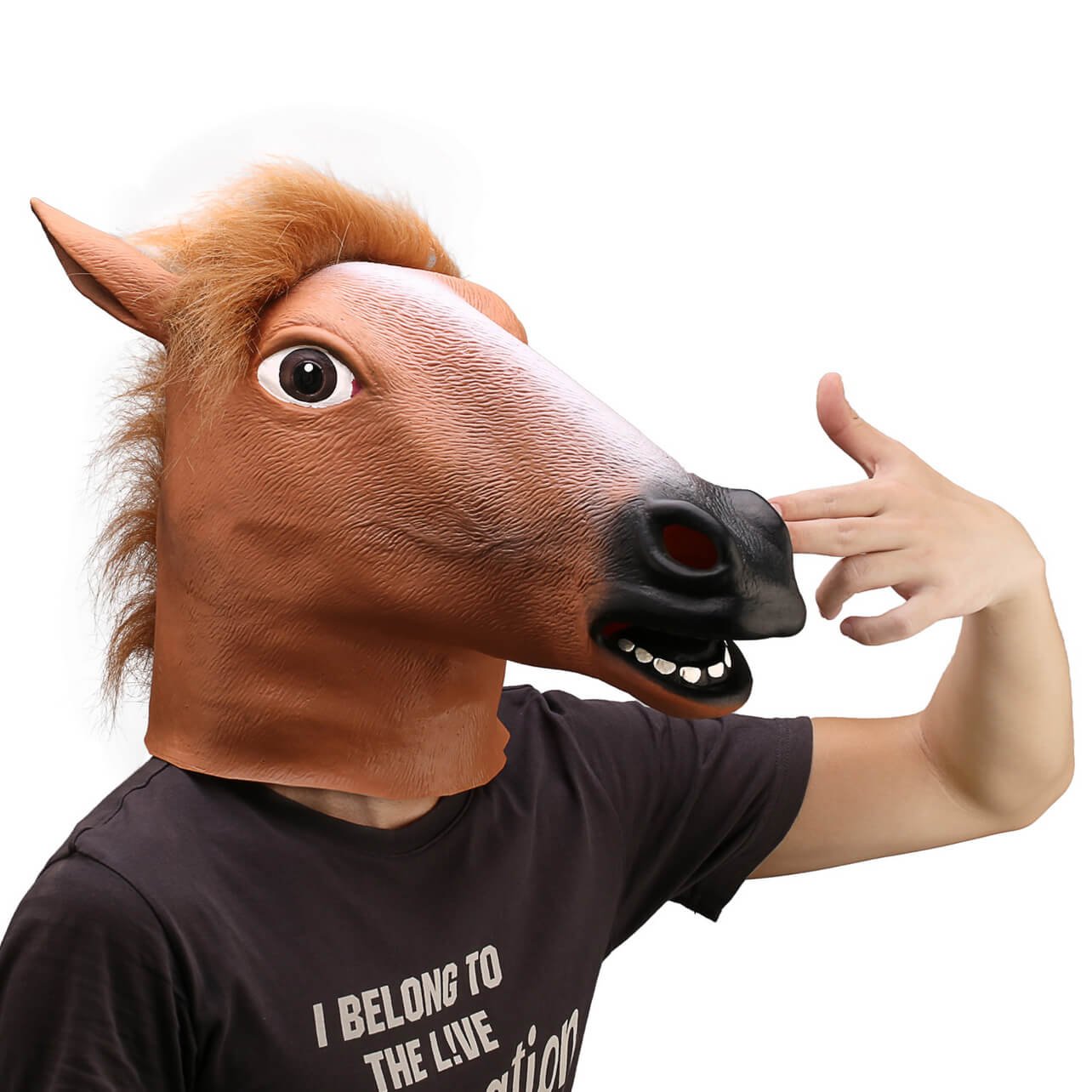 Ylovetoys Horse Head Mask Funny Rubber Latex Animal Head Mask Novelty