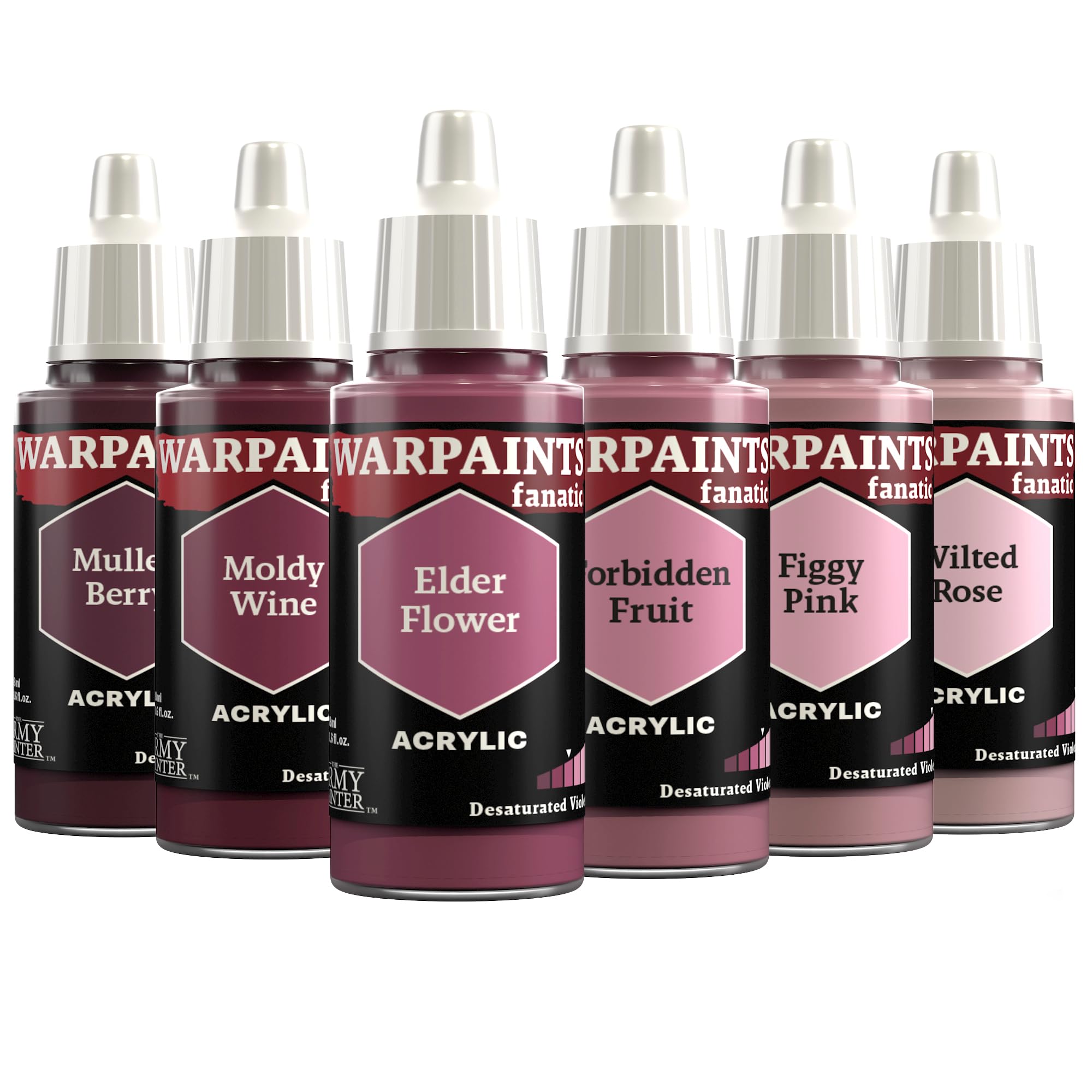 The Army Painter, Warpaints Fanatic Flexible Triad: Desaturated Violets, 6 x 18 ml acrylic paints - Miniature quality hobby paint for Dungeons and Dragons (DnD) & Warhammer Miniatures
