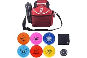 CROWN ME Disc Golf Set with 6 Discs, Mini Disc, and Starter Bag