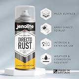 Jenolite Directorust Spray Paint Satin Canary Yellow 400ml Multi-Surface view 2