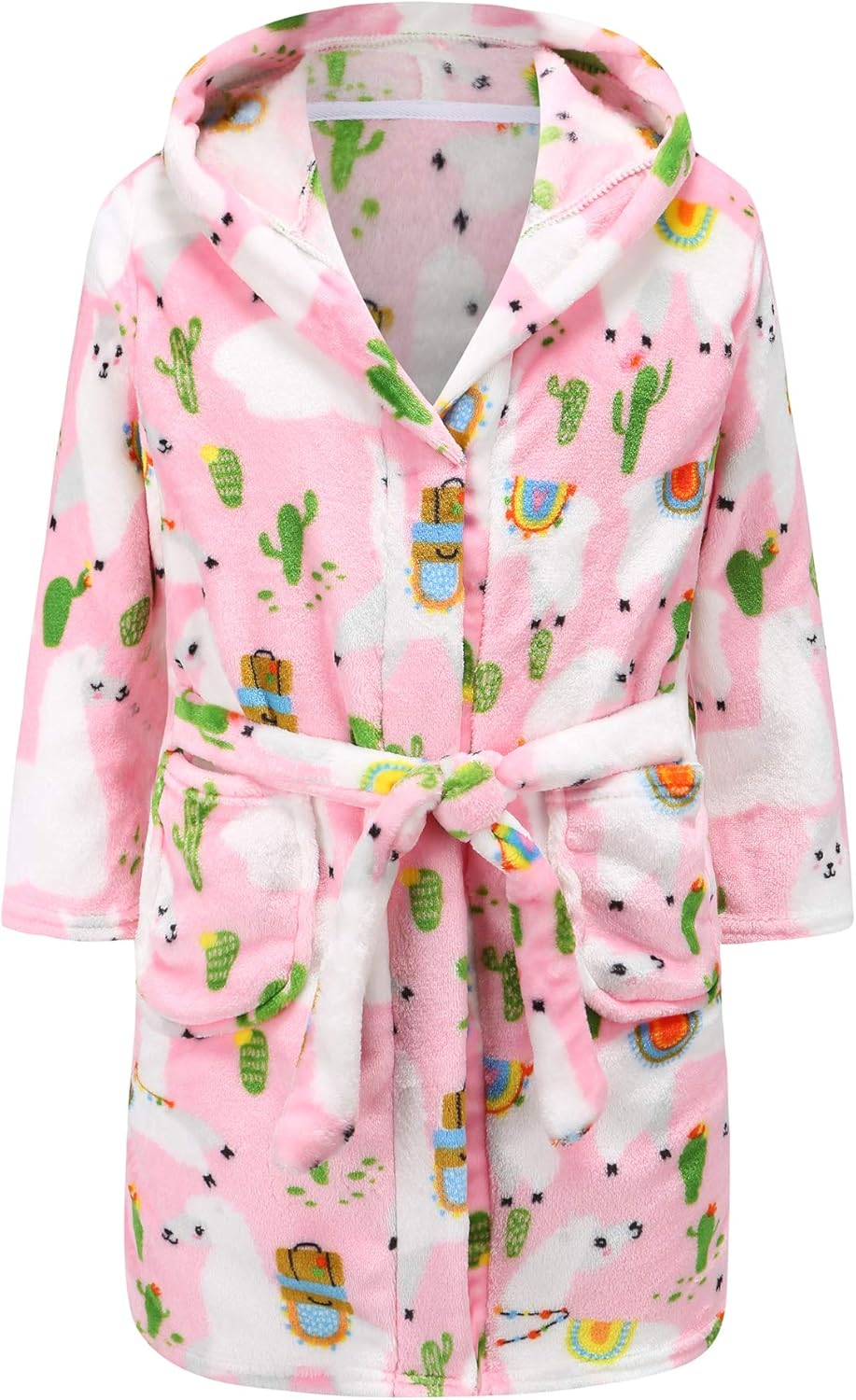 Kids Ultra-Soft Flannel Hooded Bathrobes for Boys and Girls: Clothing