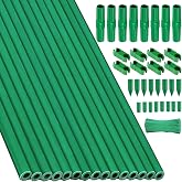 Garden Stakes Kit: 15Sets Fiberglass Plant Sticks Supports &amp; Accessories for DIY 4ft, 5ft, 6ft, 7ft Stakes for Tomato, Vegetables, Indoor &amp; Outdoor Gardening Supplies (15)