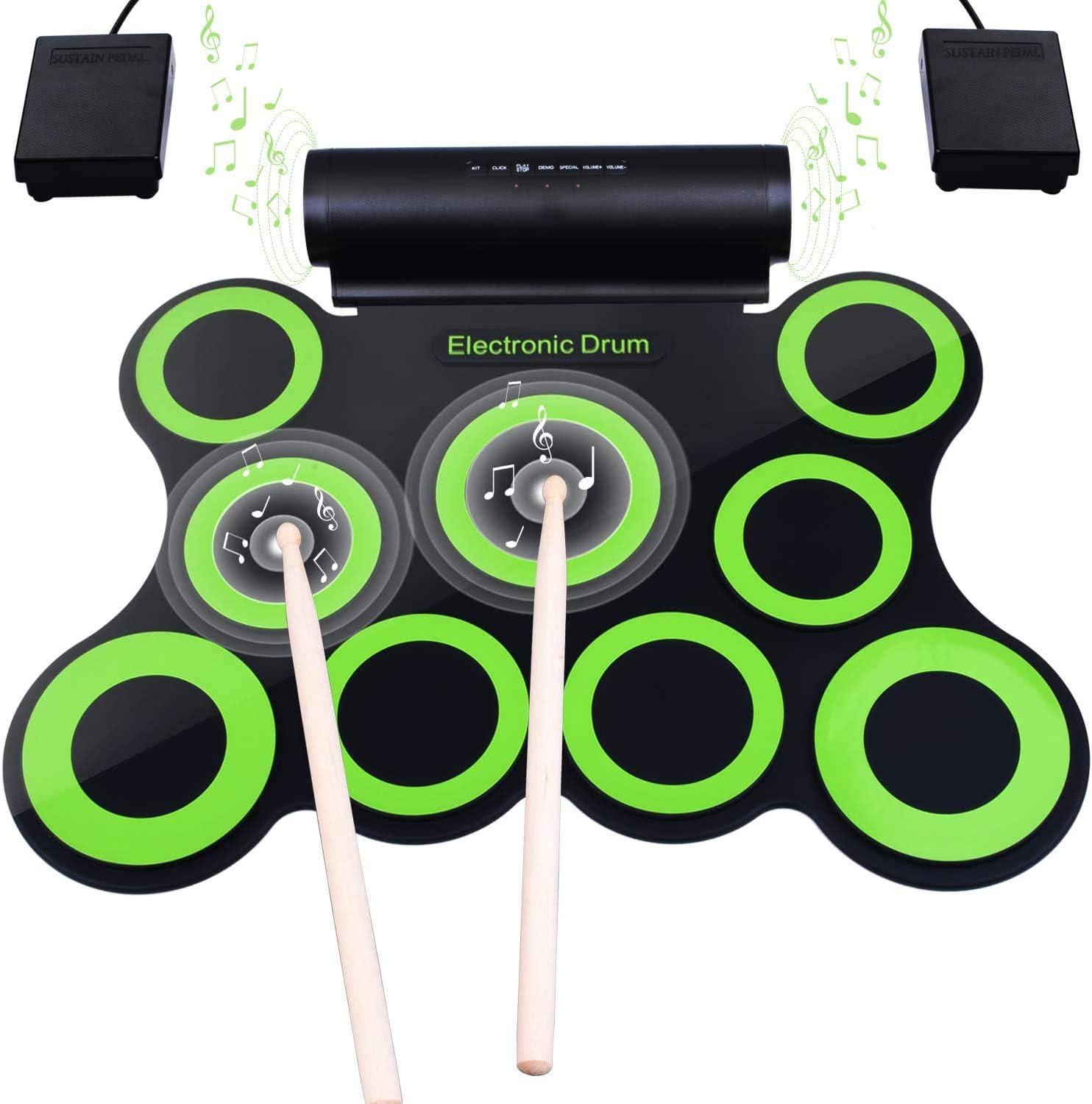 Electronic Drum Set,Drum Pad Support Roland Games Foldable