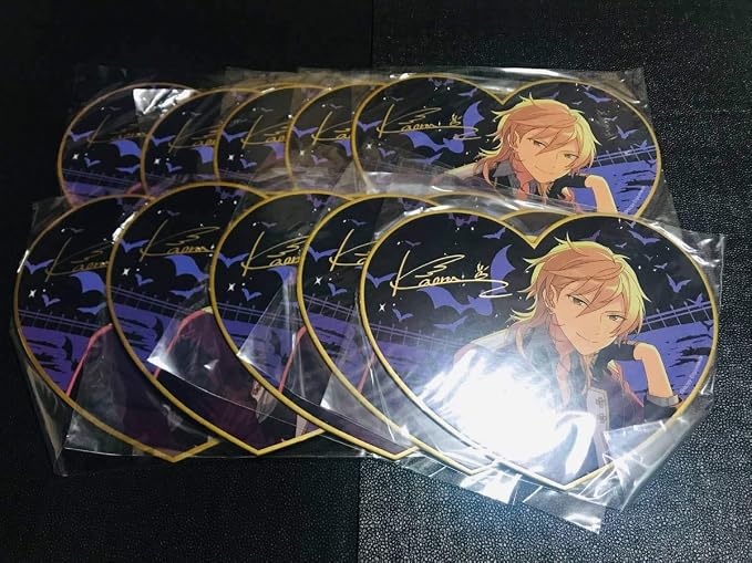 Amazon 10枚 羽風薫 あんスタ あんさんぶるスターズ ビジュアル色紙コレクション 箔押し サイン 色紙 ハート型 中国 海外 韓国 香港 台北 台湾 アイドル 芸能人グッズ 通販