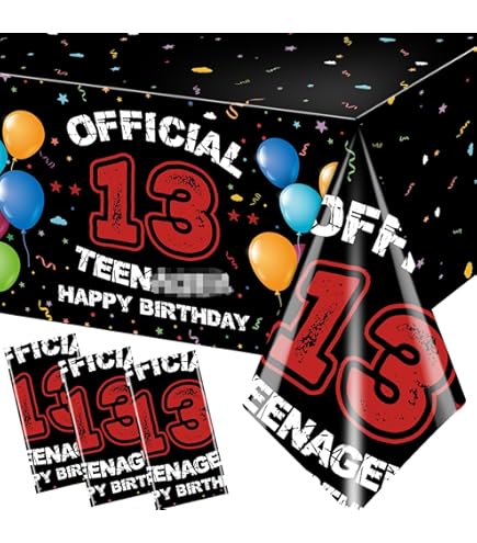 Amazon.com: Dydamud 13 Year Old Boy Birthday Decorations, 13th  