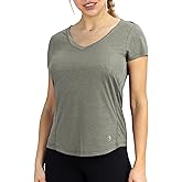 icyzone Open Back Workout T-Shirts for Women - Running Gym Shirts Yoga Tops Exercise Short Sleeves