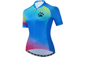 Hotlion Cycling Jersey Women Short Sleeve Bicycle Clothing Top MTB Full Zipper Bike Jerseys Clothes