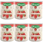 La San Marzano - Canned Peeled Tomatoes With Basil Leaf, 28 oz (Pack of 6) | 100% Genuine Ingredients With San Marzano Tomato