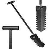 CKG Metal Detecting Shovel Digging Tool with Double Serrated Blade &ndash; Heavy Duty Digger Garden Root Cutter T-Handle Spade Professional Metal Detector Accessories