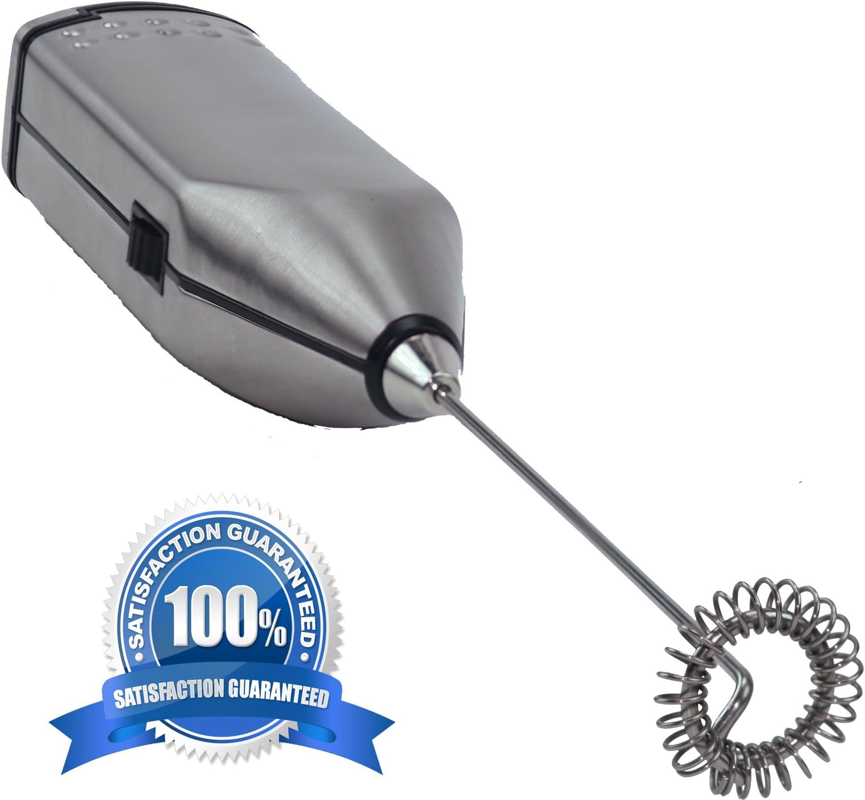 Starden Premium Quality Stainless Steel Milk Frother/Mixer/Whisk with Adjustable Speed Setting Handheld Cordless Battery Operated Cappuccino Espresso Latte Coffee Hot Chocolate 15 Second Foam Maker