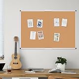 VIZ-PRO Large Cork Bulletin Board 150 x 120 cm Foldable Silver Aluminium Frame view 7