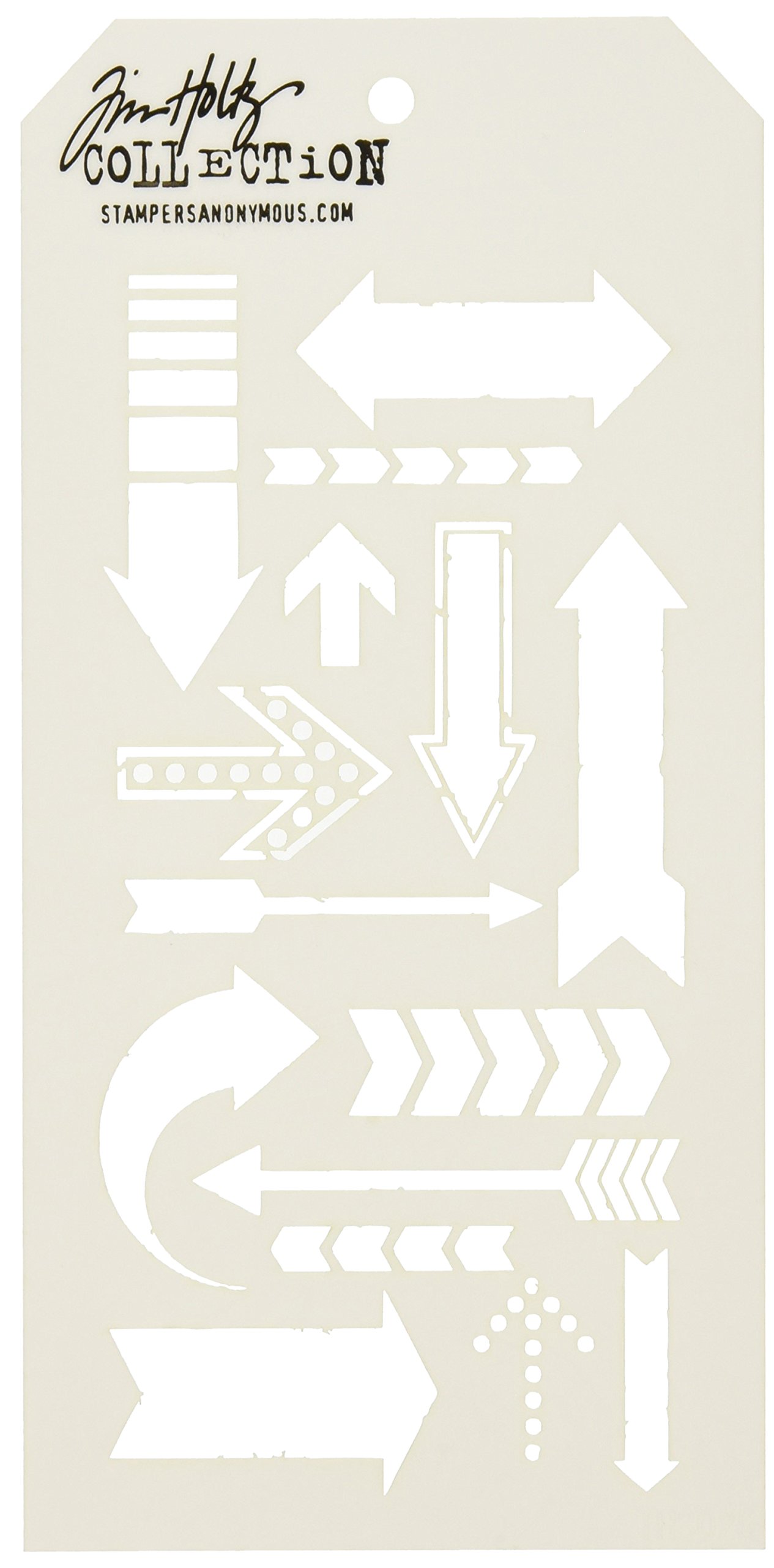 Art Gone Wild Plastic Tim Holtz Arrows Stencil