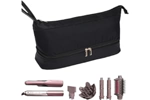 Laelr Travel Carrying Case for Shark FlexFusion Double-Layer Waterproof Hair Tools Travel Bag Compatible with Shark Flexstyle/FlexFusion HD641S/HD642S Hair Dryer Attachments Flat Curling Iron