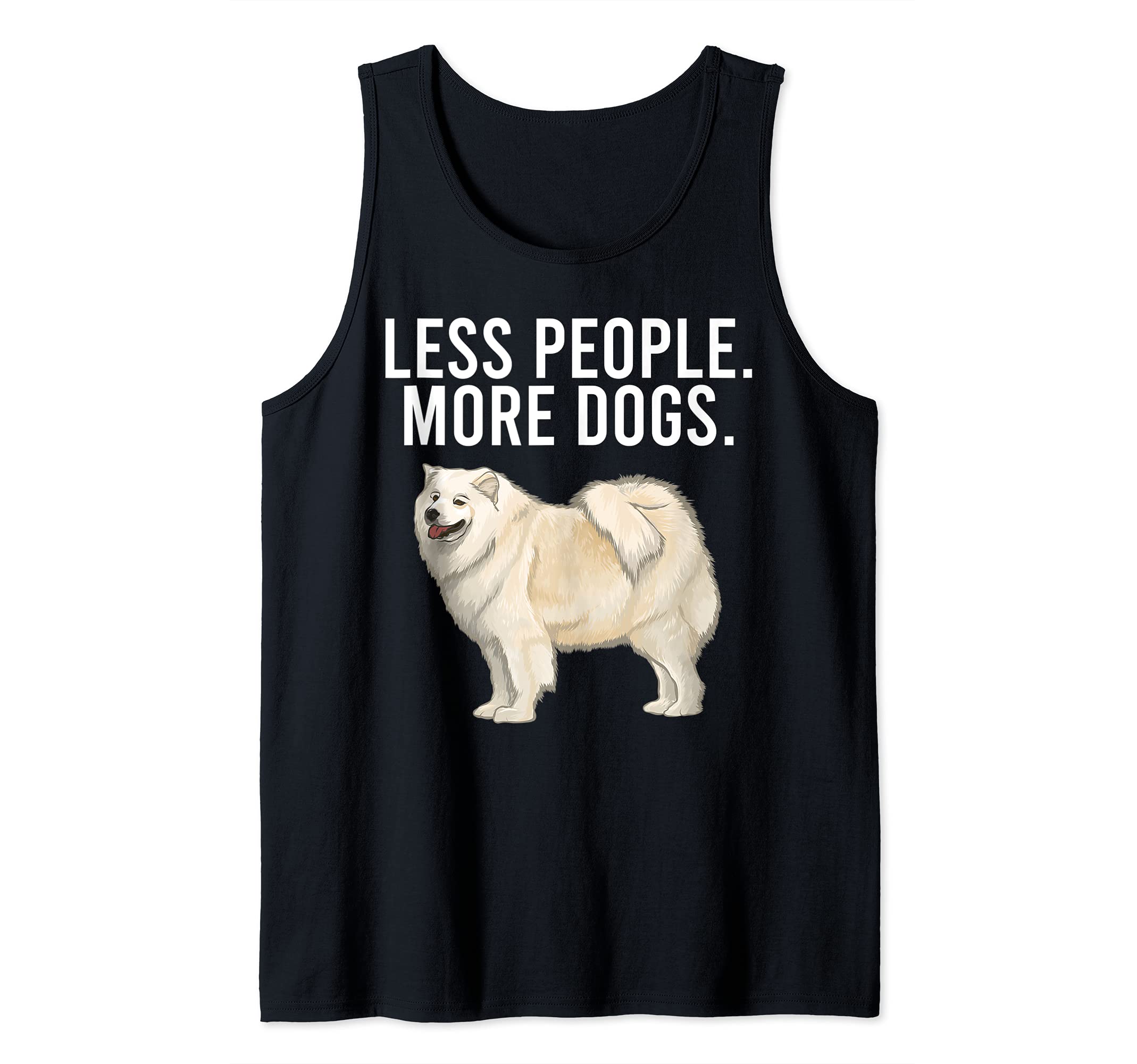 Less People More Dogs Samoyed Funny Introvert Tank Top