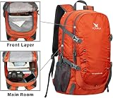 Pokarla 40L Foldable Rucksack Travel Hiking Daypack Orange Lightweight view 3