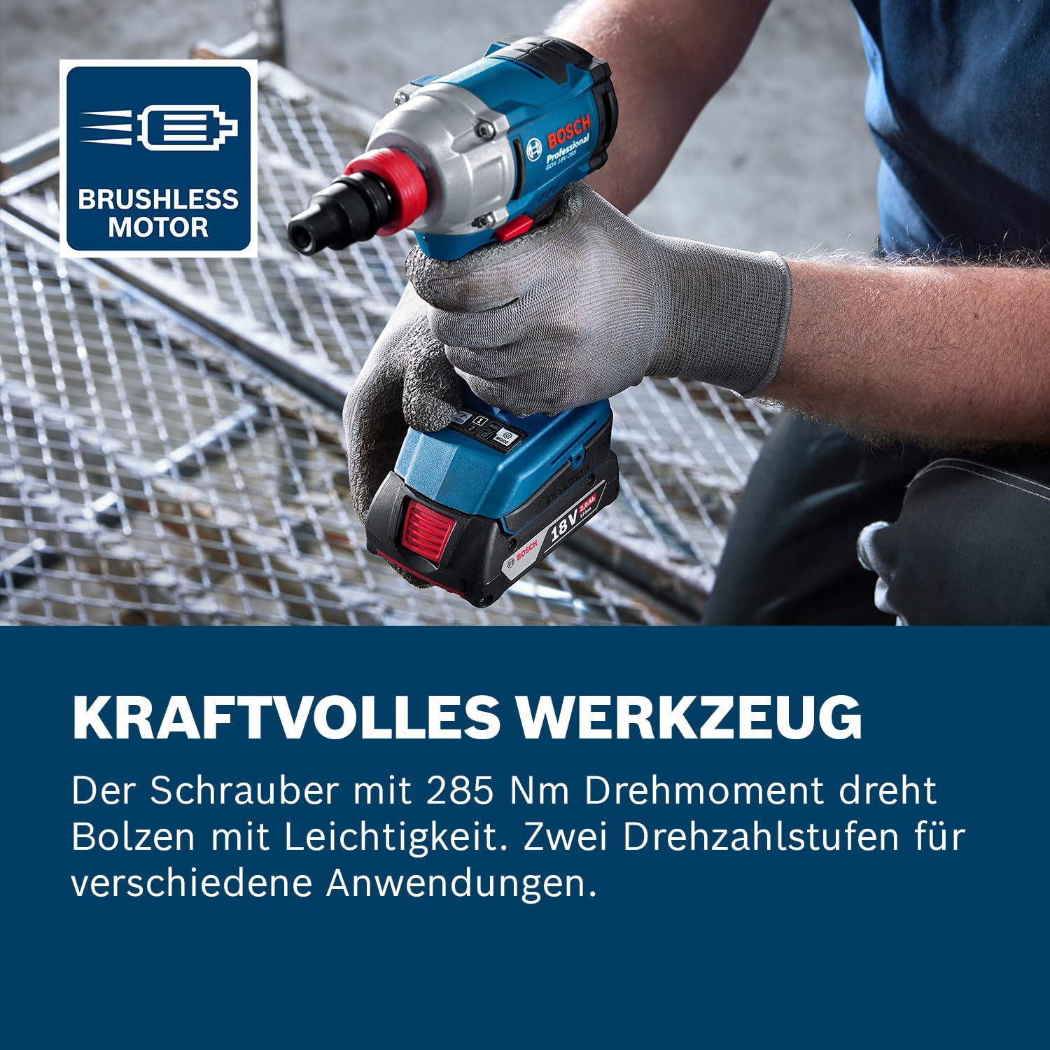 Bosch Professional 18V System Akku-Drehschlagschrauber GDX 18V-285 3