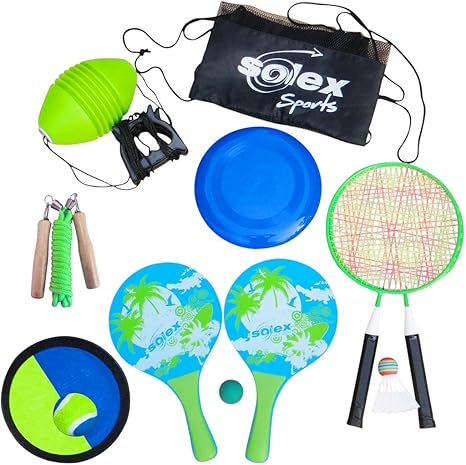Solex 44332 Set Per Giochi In Spiaggia 6 In 1 45 X 22 X 15 Cm Colore Multicolore Amazon It Sport E Tempo Libero