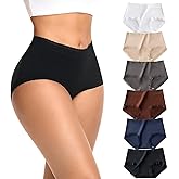 Mcool Mary Women's Underwear,Lyocell Panties for Women, Ultra Soft Ladies Briefs,Full Coverage, Sleep Briefs with Lace 6 Pack