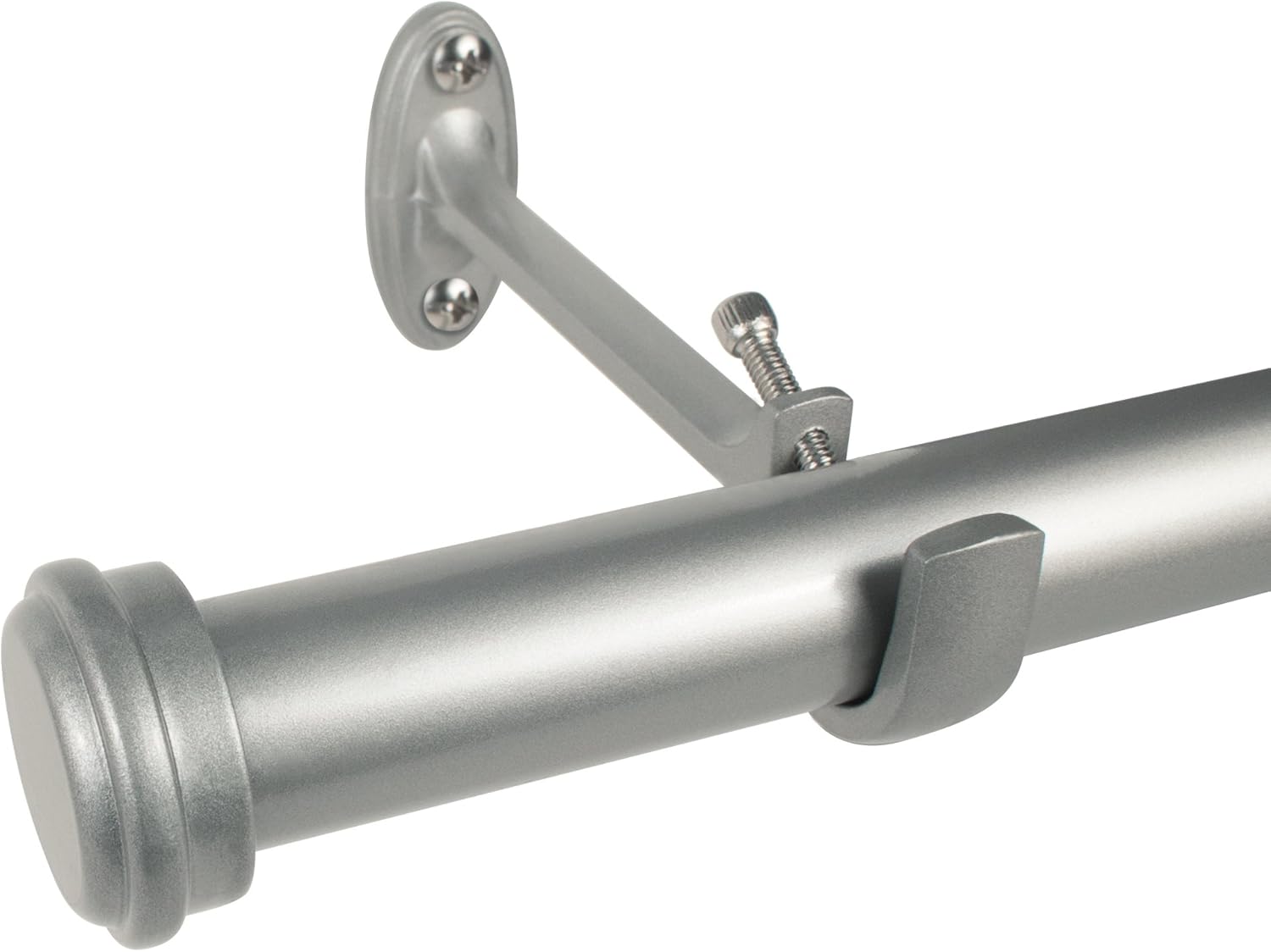 Decopolitan End Cap Single Curtain Rod Set, 18 to 36-Inch, Nickel: Home & Kitchen