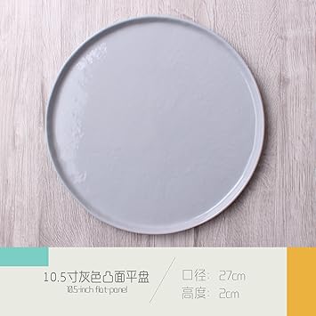 Cubertería Swing Set_retro disco de cerámica plano japonés mesa de restaurante, la 8,5"