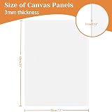 Koncci 30x40cm Canvas Painting 3mm 7pcs A3 Triple Primed Cotton Acid-Free view 2