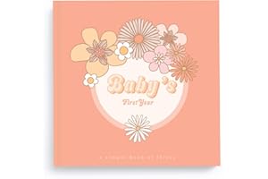 Lucy Darling Flower Child Memory Book, First 5 Years Journal & Photo Album, Fun Baby Scrapbook Album for Baby Girl, Unique Keepsake Baby Books, Milestone Diary for Girls, Busy Parents & New Mom Gifts
