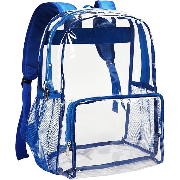 GiMiUiTo Clear PVC Backpack - 0.6mm Heavy Duty See-Through Bookbag For School, Work & Events - View #6