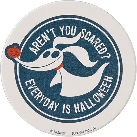 Amazon ディズニー ナイトメア ビフォア クリスマス ゼロ 吸水 コースター 直径9cm ベージュ San2965 10 コースター オンライン通販