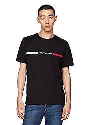 Tommy Hilfiger Men's Chest Insert Tee Black