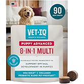 VetIQ Advanced 8-in-1 Puppy Multivitamin Supplement, 90 Count | Daily Vitamins, Immune Support, Joint, Skin &amp; Coat, Brain, Digestive &amp; Hip Health for Puppies