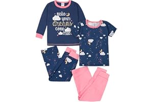 Gerber baby-girls Toddler Snug Fit 4-piece Pajama Set