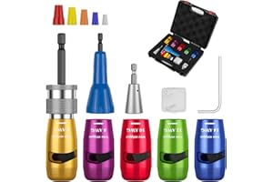 HUIZONHOME Wire Stripper for Drill, 2024 Electric Wire Stripping and Twisting Tool for AWG 14-12-10-8-6 Gauge, Professional Electrician Wire Stripper Cutter Tool for Power Drill, Cable Stripping and Connector