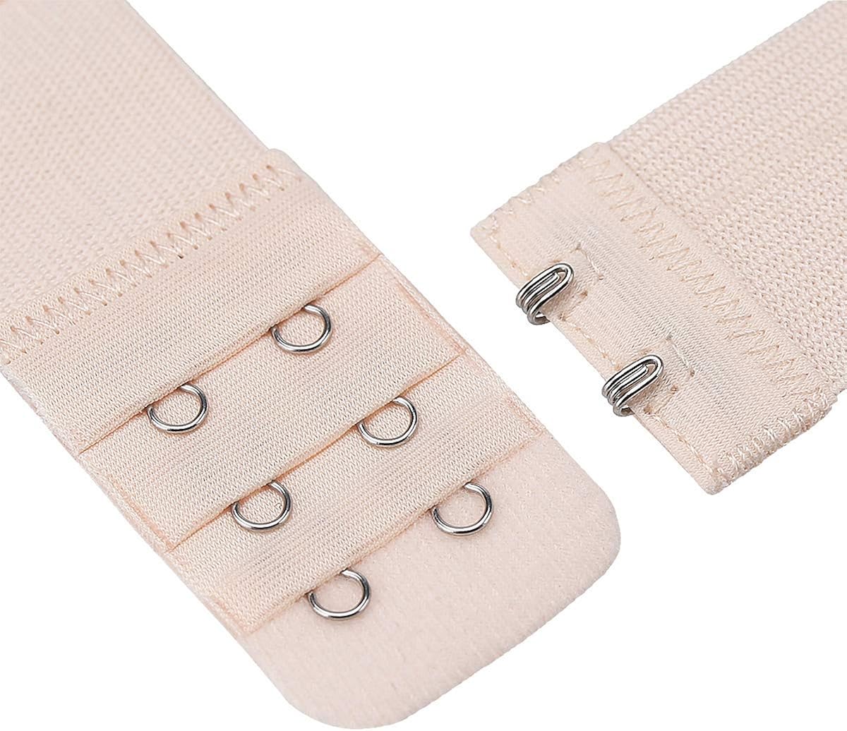 Akstore 6 Pieces Women's Soft Comfortable Elastic Bra Extenders Bra Extension Strap 2 Hook 3 Row Lady's Bra Extender Bra Band (Multicolors) at  Women’s Clothing store