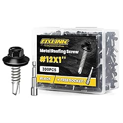 Metal Roofing Screws #12 × 1", 300 PCS, FIXLINK