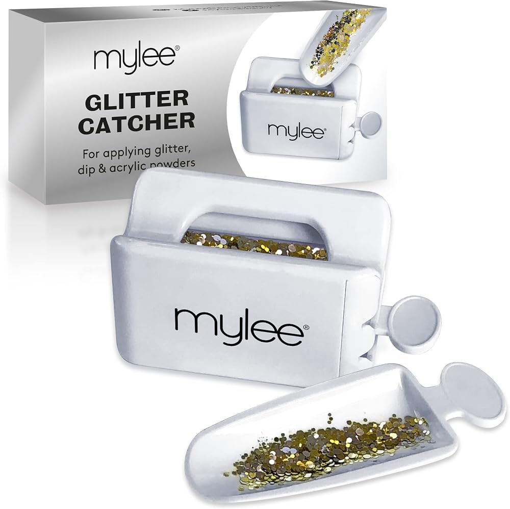 Mylee Glitter Catcher Nail Dip Powder Recycling Tool Two Tray Design Vegan