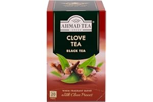 Ahmad Tea Black Tea, Clove Teabags, 20 ct (Pack of 1) - Caffeinated & Sugar-Free
