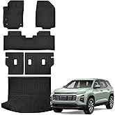 Auxko All Weather Floor Mats Cargo Mat Backrest Mat Fit for Chevrolet Equinox 2025 2026 & GMC Terrain 2025 2026 Gas (Not EV) TPE Rubber Liners Accessories Odorless All Season Car Floor Liner Black