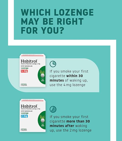 HABITROL NICOTINE LOZENGES – 4 MG, MINT FLAVOR, 135 COUNT – NICOTINE LOZENGE TO REDUCE CRAVINGS & HELP QUIT SMOKING
