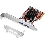 PCI Express to 2 USB 3.1 Gen2 Type A 10Gbps Ports Expansion Card for Windows 7,8,8.1,10,Server (32/64) and MAC OS 10.9,10.10,