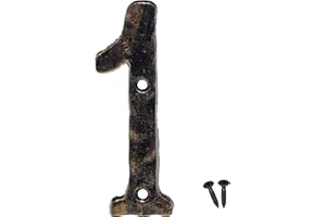 MGTECH House Address Number, 5.5 Inch, Solid Cast Iron Metal Door Gate Number (Number 1)