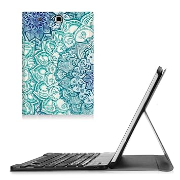 Fintie Bluetooth Tastatur Hülle kompatibel mit Samsung Galaxy Tab E 9.6 T560N / T561N Tablet-PC - Ultradünn Schutzhülle mit m