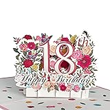 HOMANGA Happy 18th Birthday Pop Up Card, 18