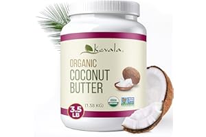Kevala Organic Coconut Butter - Multifunctional Spread for Cooking and Beauty Uses, Single-Ingredient Product with no Additives, Source of Healthy Fats and Essential Nutrients, 3.5 lb, 56 oz