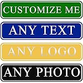 Custom Sign Metal with Your Text, Name, Logo, Photo, Colorfast | Personalized Street Sign for Office, Business, Workplace, Home, Cafe, Bar, Indoor, Outdoor