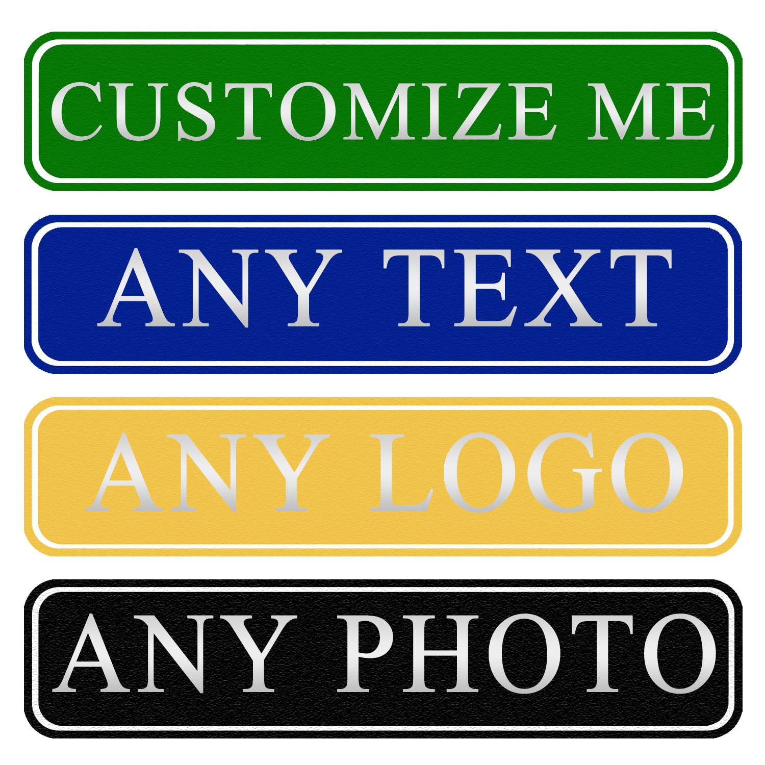 Custom Sign, Personalized Street Sign Metal with Your Text, Name, Logo, Photo, Customized Road Sign for Office, Business, Workplace, Home, Cafe, Bar, Indoor, Outdoor, Made in USA