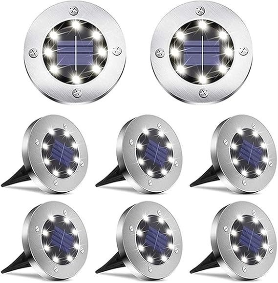 solpex 12 pack solar ground lights 8 led solar powered