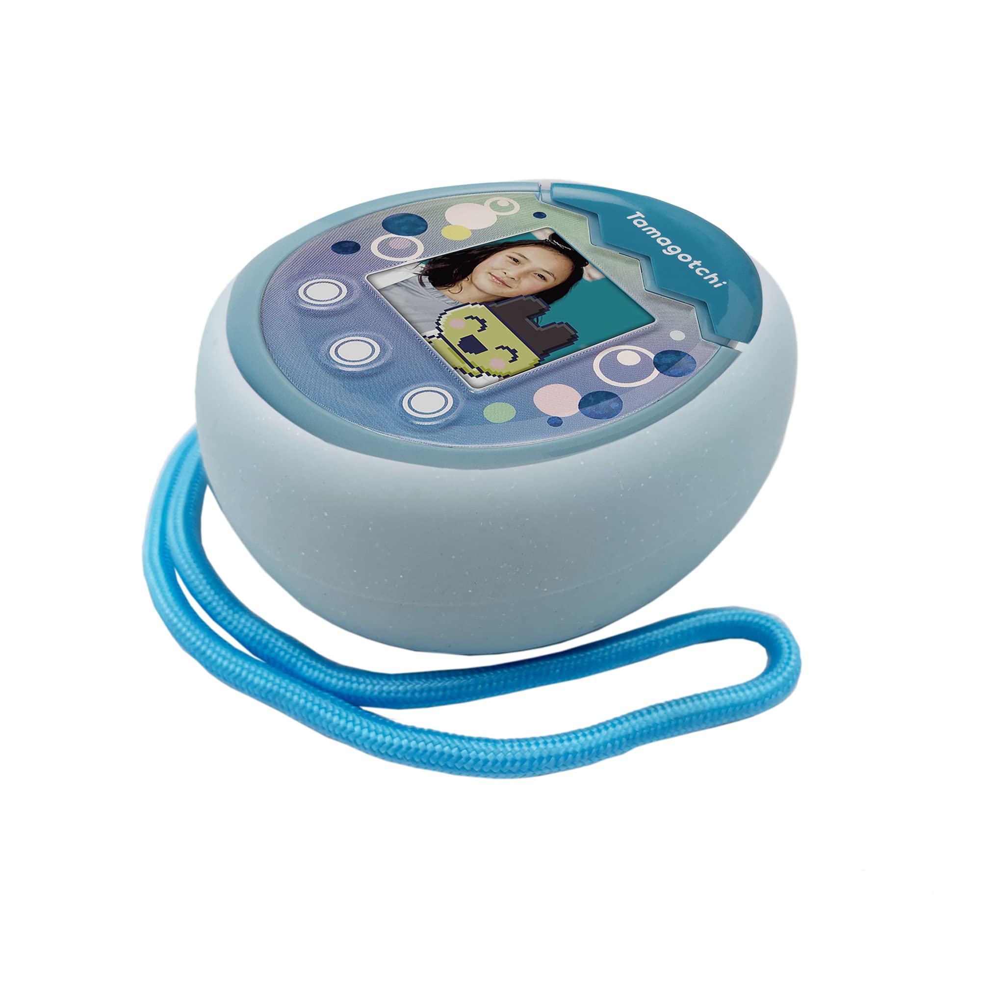 xcivi Silicone Cover and Lanyard for Tamagotchi Pix Virtual Interactive Pet Game Machine, Silicone Shell Compatible with New Tamagotchi PIX (Blue)