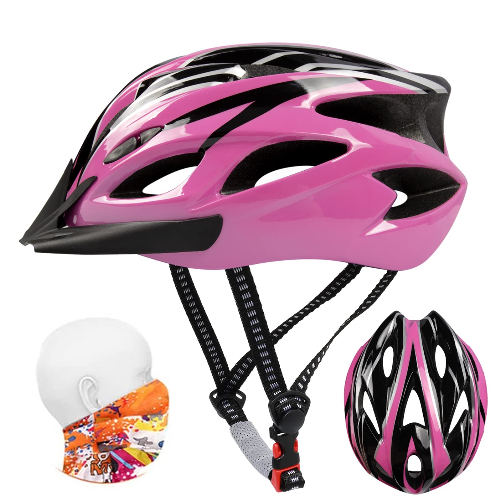 Bike Helmet Adult, Mountain Cycle Helmets Ladies, 56-62CM Large Adjustable Lightweight 18 Vents Bicycle Cycling for Teenagers Women Men Sport Skateboard MTB Road Safety