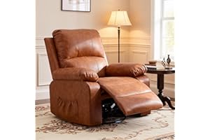 YODOLLA Recliner Chair, 360° Swivel Rocking Chair with Massage and Heat, Lazyboy Massage Recliner Chair with Remote Control a